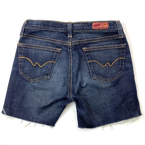 Adriano Goldschmied Blue Cut Off Denim Shorts Size 27 Women Unhemmed - Picture 3 of 7